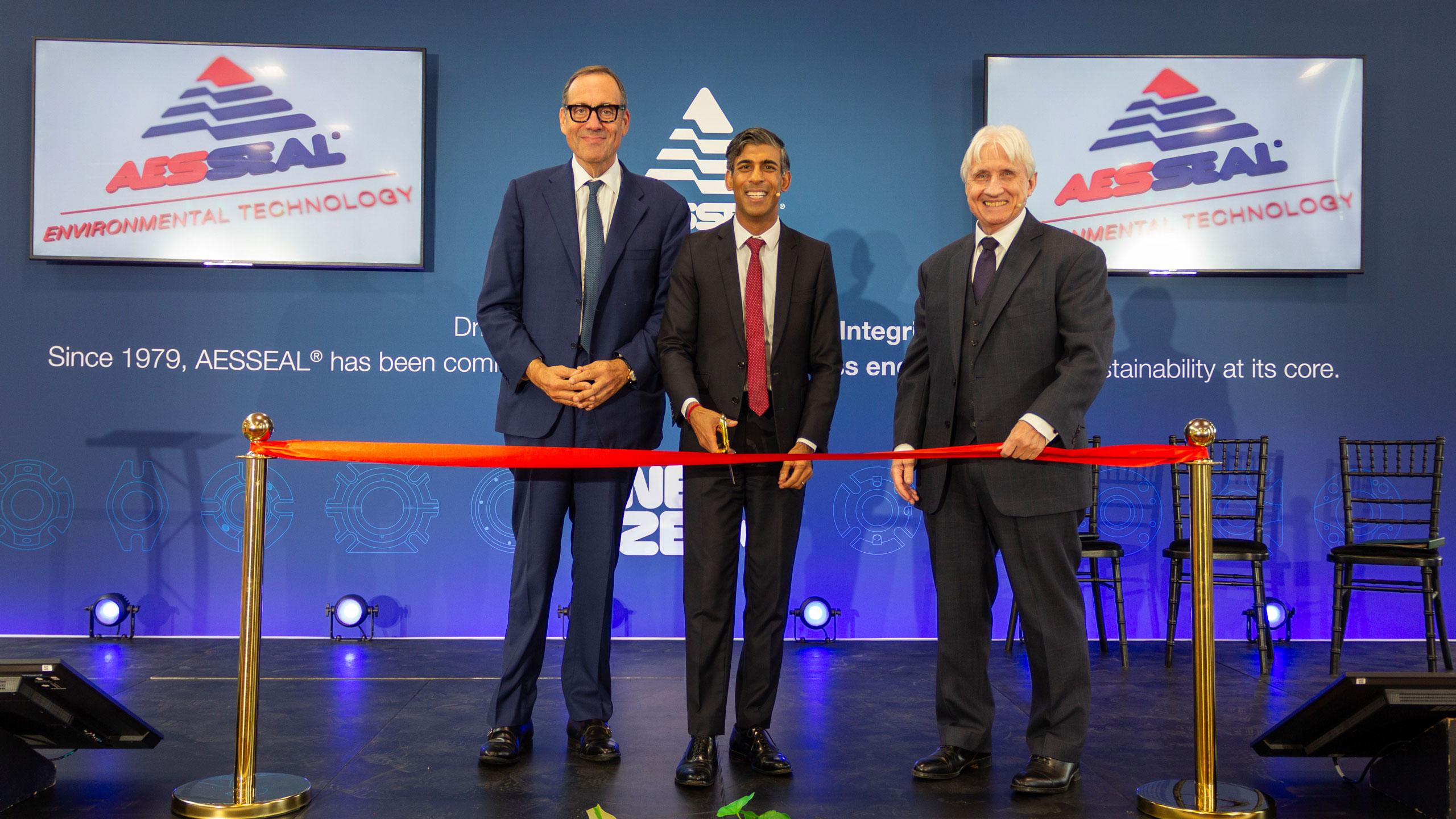 Lord Harrington, Rishi Sunak & Chris Rea Open the factory